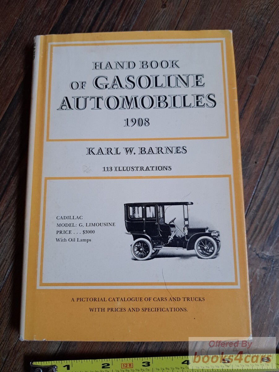 view cover of 1908 Handbook of Gasoline Automobiles by Karl W Barnes with 113 photos