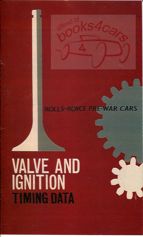 view cover of Rolls Royce Valve & Ignition Manual for 40/50 Silver Ghost Phantom I II & III 20HP 20/25HP 25/30HP by Rolls Royce