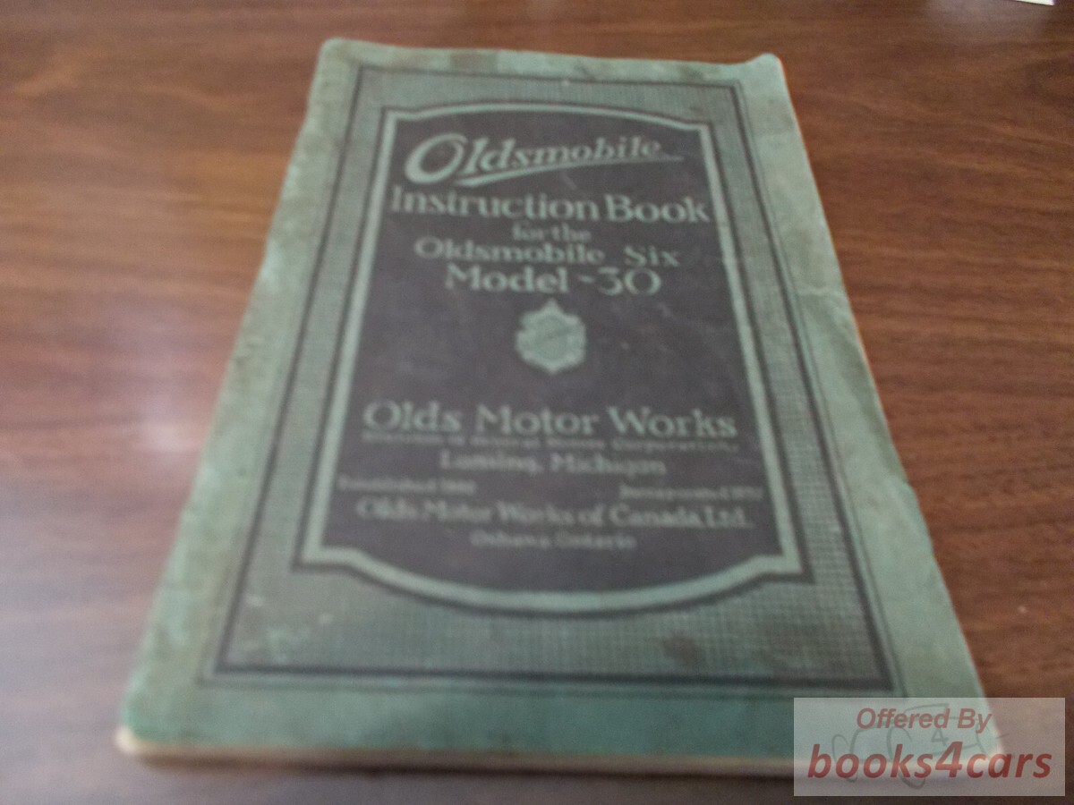 view cover of 1924 Oldsmobile Six Model 30 By Oldsmobile