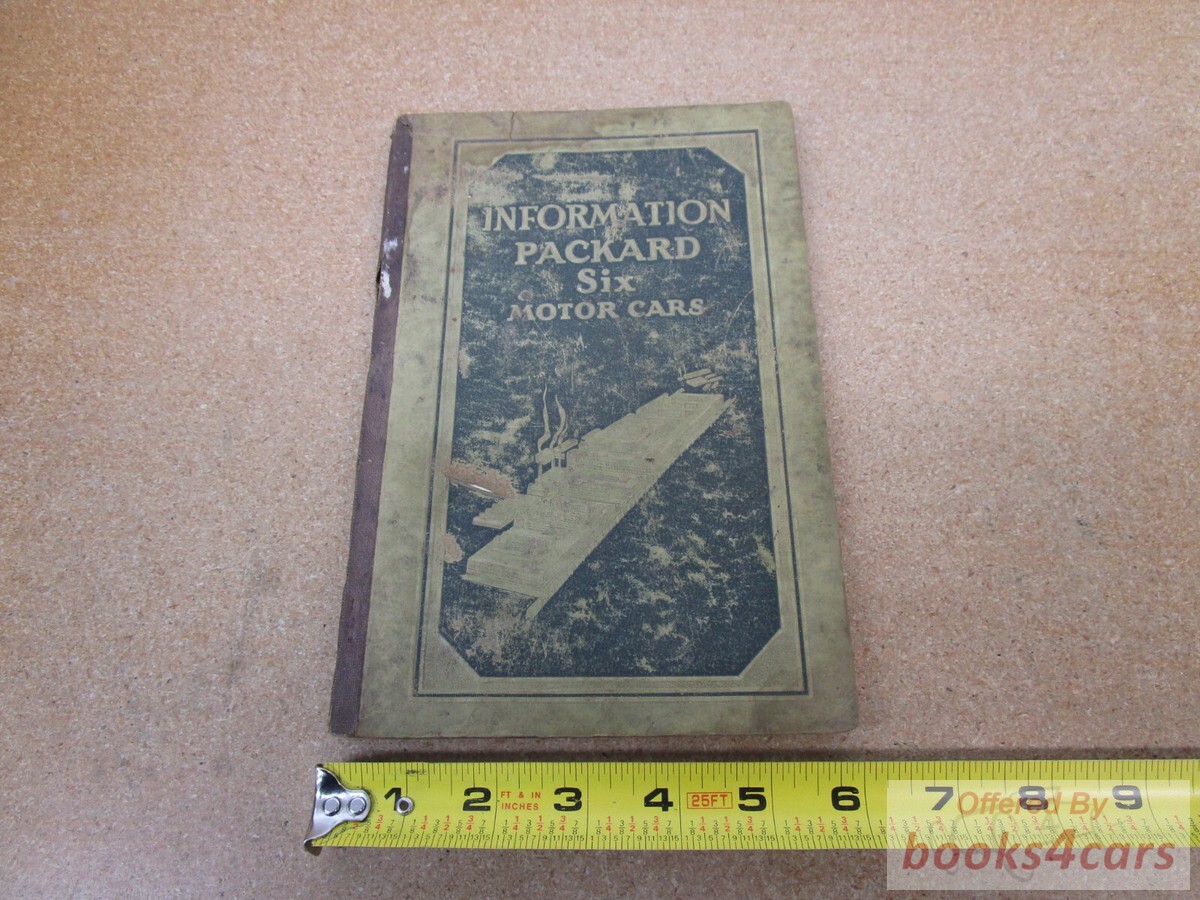 view cover of 1924 Single Six Owners manual by Packard