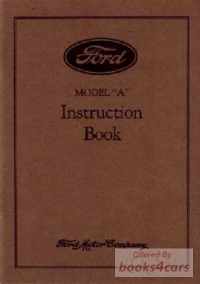 view cover of 1929 Owners manual for Model A by Ford