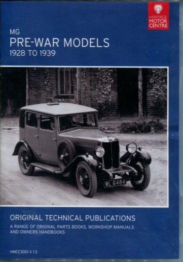 view cover of 1928-1939 Pre-War MG Models CD-Rom Shop Manual