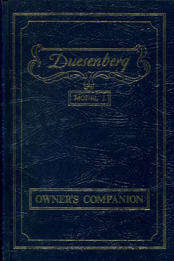 view cover of 1928-1937 Owners Companion manual J & SJ by Duesenberg & Dan Post 198 hardbound pages includes repair & parts info and specs
