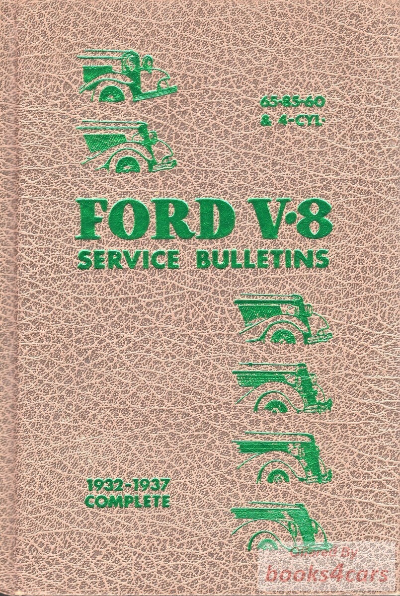 view cover of 1932-1937 V8 Service Bulletins by Ford, 544 pgs hardbound