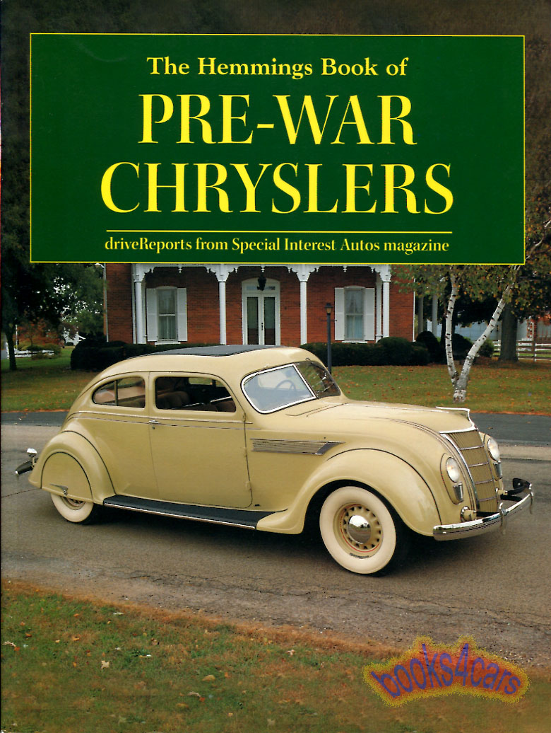 view cover of Hemmings book of Pre-War Chryslers 120 pages