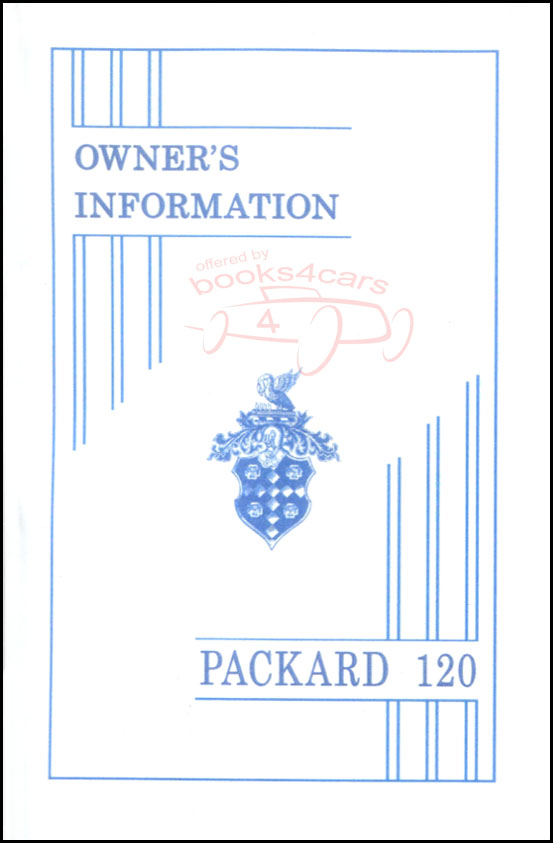 view cover of 1935 One-Twenty Owners manual by Packard