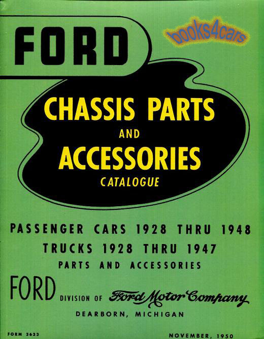 view cover of 1928-1948 Chassis Parts and Accessories Manual for Car and Truck by Ford; 802 pages