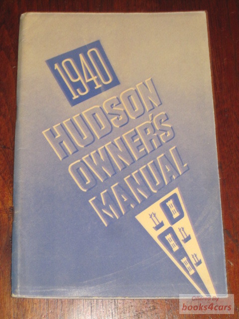 view cover of 1940 Hudson Owners Manual