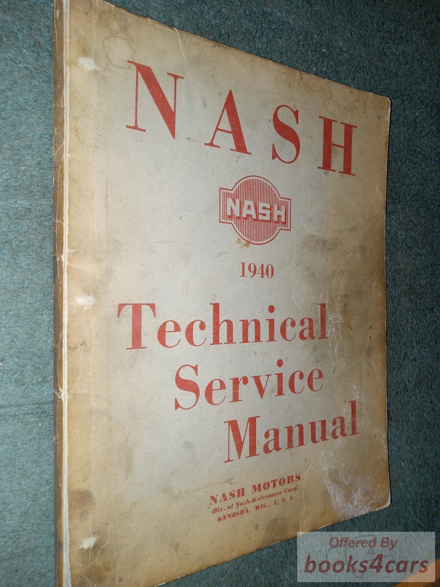 view cover of 1940 Technical service Manual by Nash