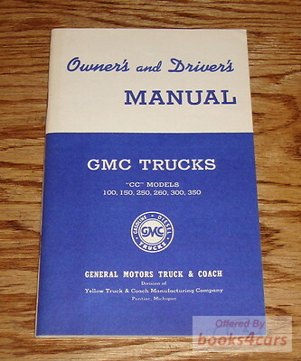 view cover of 1941 GMC truck owners manual 100 - 350 series