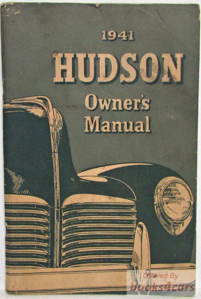 view cover of 1941 Owners Manual by Hudson