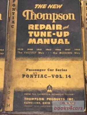 view cover of 1939-1948 Pontiac Repair & Tune-Up Manual by Thompson Vol.#14