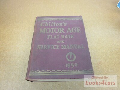 view cover of 1941-1950 Flat Rate & Service Manual by Chiltons
