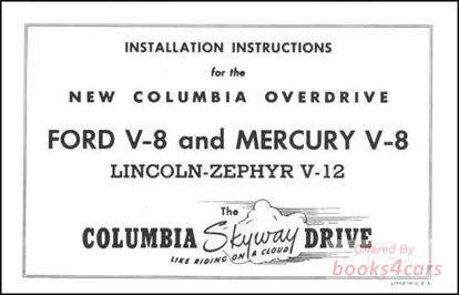 view cover of 1941-1948 Rear Axle Installation manual for Ford, Lincoln and Mercury by Columbia