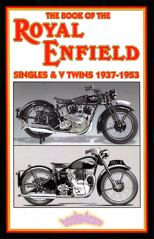 view cover of 1937-1953 Shop Manual book of Royal Enfield for 125 350 500 Singles V Twins