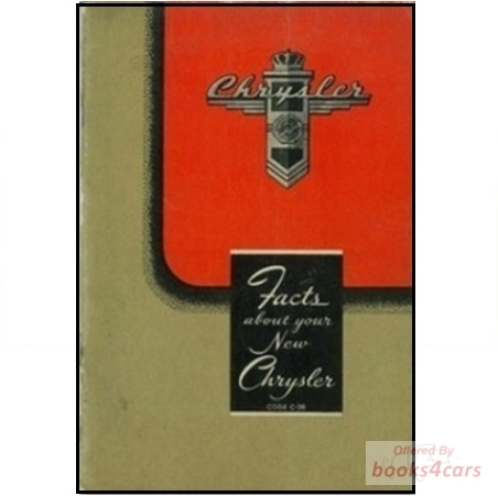 view cover of 1946-1948 C38 Royal Windsor Owners Manual by Chrysler