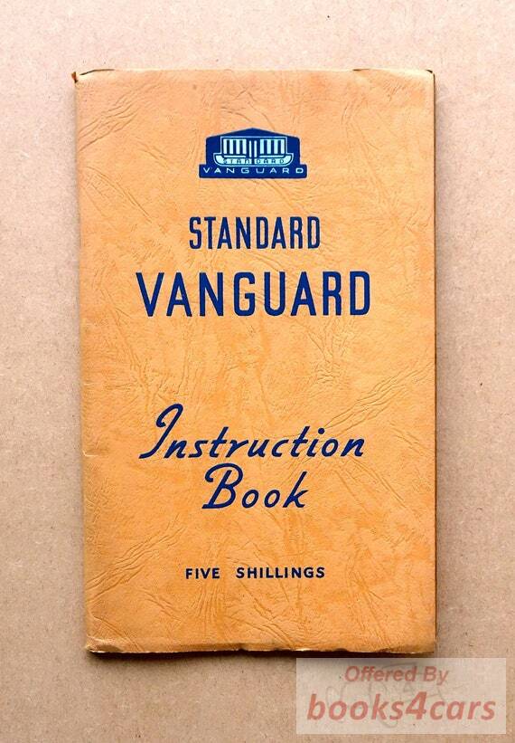 view cover of 1949 Standard Vanguard owner's manual - used