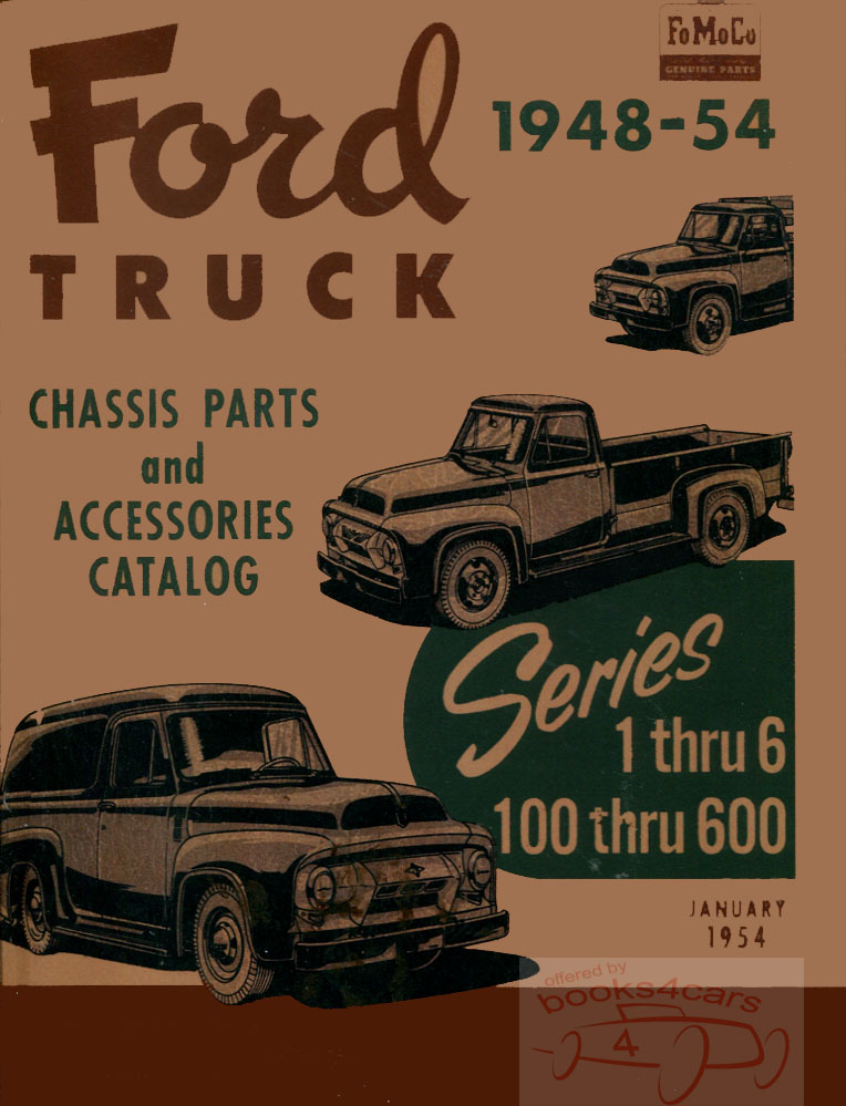 view cover of 1948-1954 Chassis Parts and Accessories manual for Ford Trucks 656 pgs