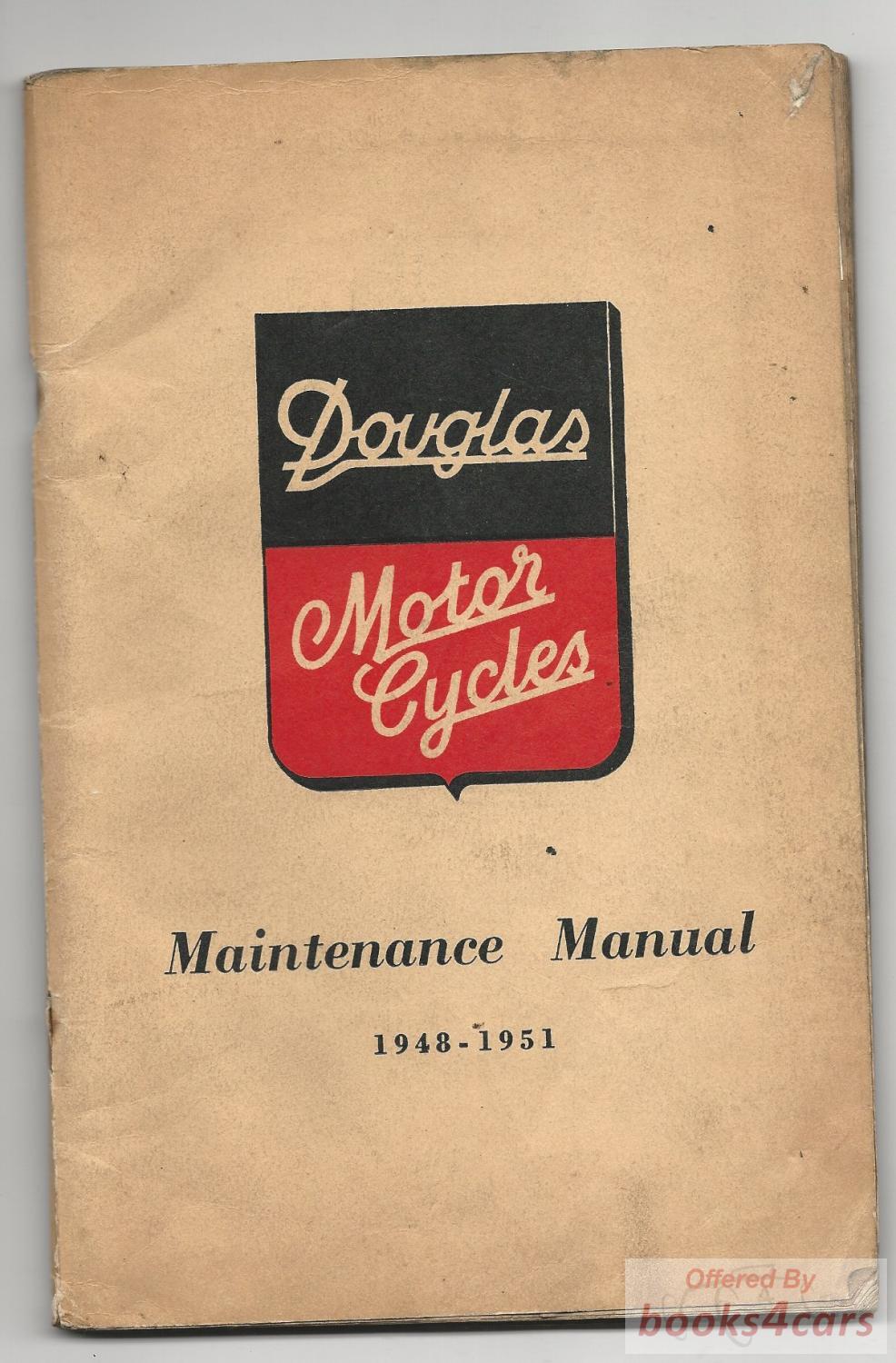 view cover of 1951 Manual by Douglas for All Models 1951
