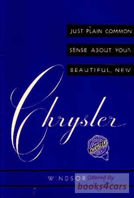 view cover of 1951-1952 Windsor Owners Manual by Chrysler
