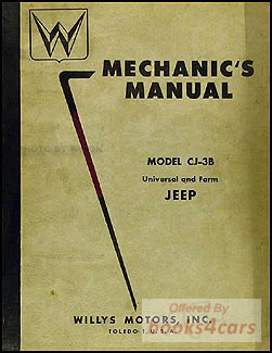 view cover of 1953-1954 CJ-3B Universal & Farm Jeep Shop Service Repair Manual by Willys