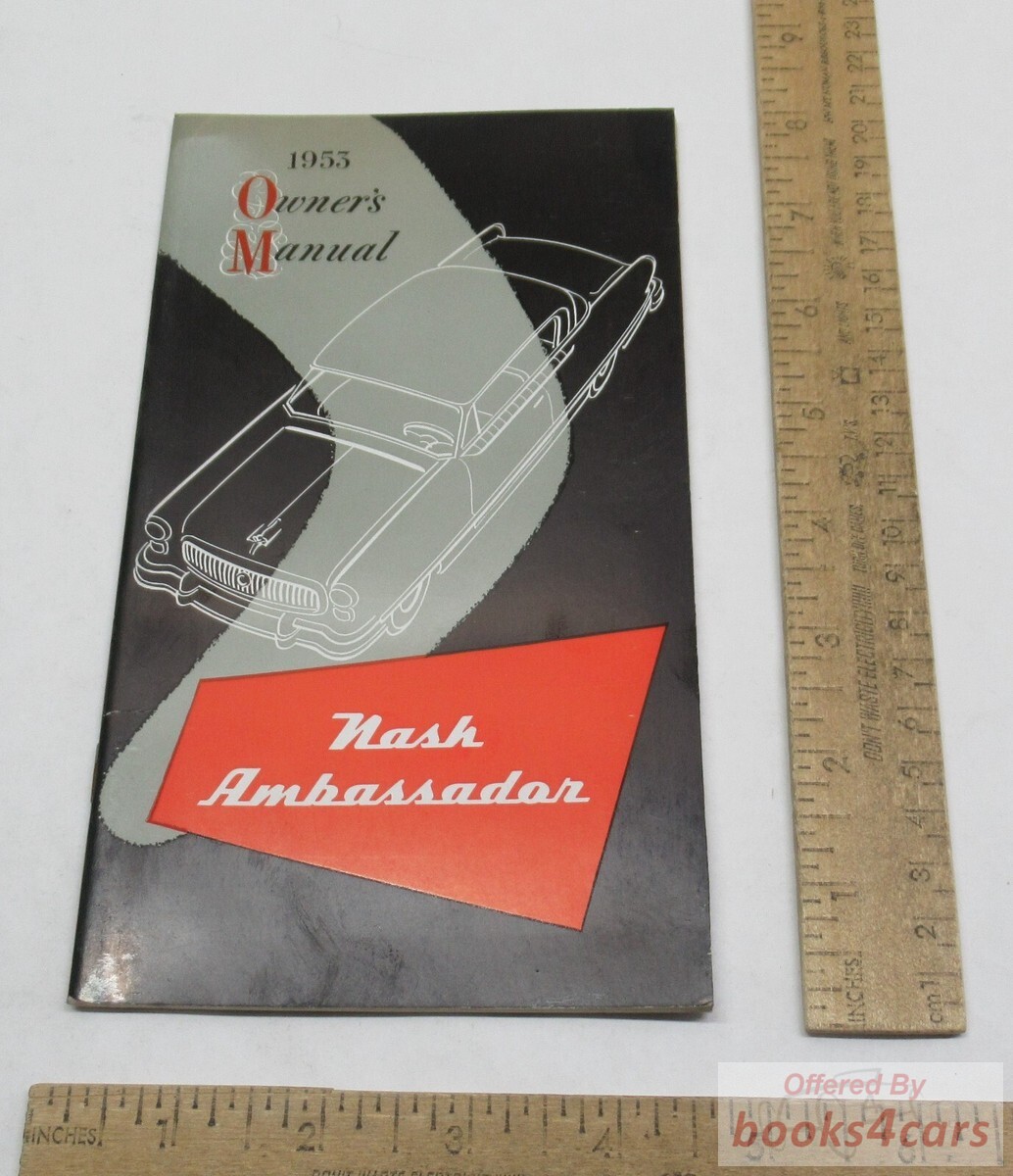 view cover of 1953 Ambassador Owners Manual by Nash