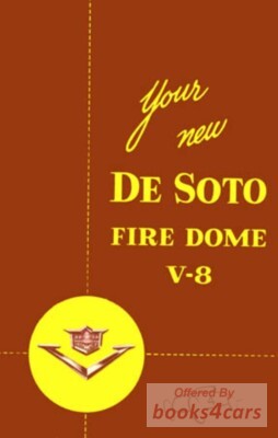 view cover of 1953 Firedome V8 Owners Manual by Desoto