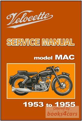 view cover of 1953 Shop Manual MAC 350 by Velocette. 1953, 74 pages.