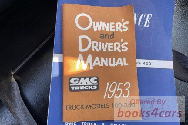 view cover of 1953 100-350 truck owners manual by GMC