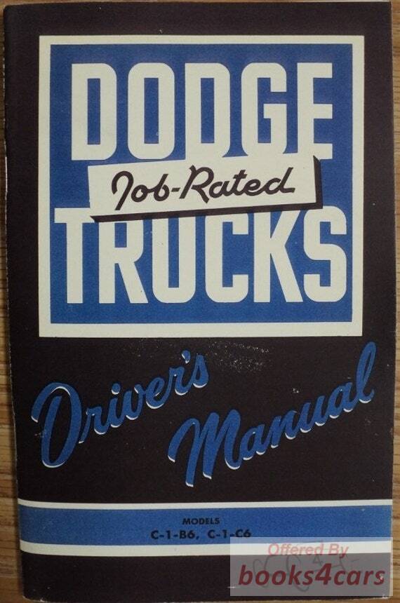 view cover of 1954 Truck C1 Owners Manual by Dodge