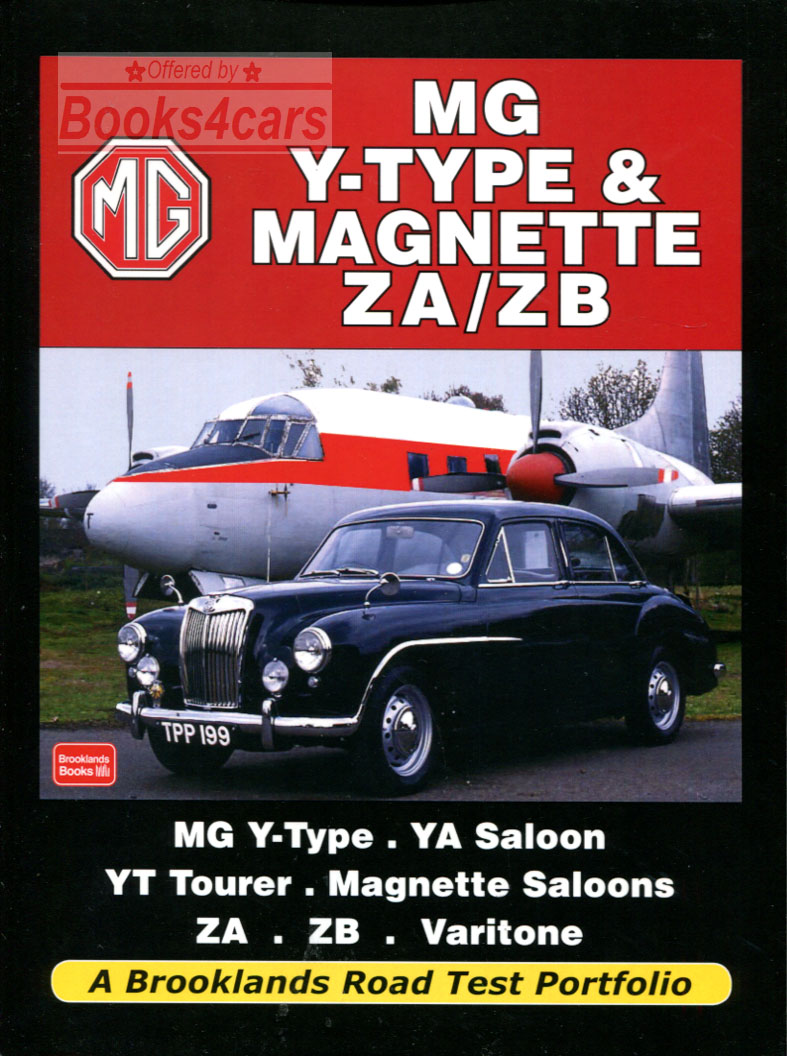 view cover of 1939-1958 Magnette ZB ZA & Y-type portfolio of articles about MG sedans 133 pages complied by Brooklands