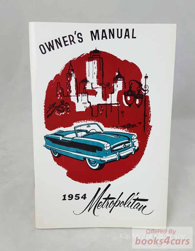 view cover of 1954 Metropolian Owners manual by Nash