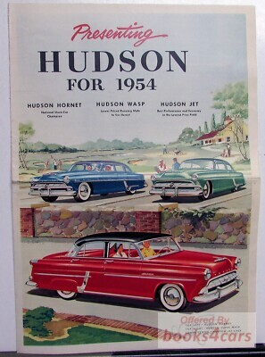 view cover of 1954 Owners Manual by Hudson incl Hornet Super Wasp