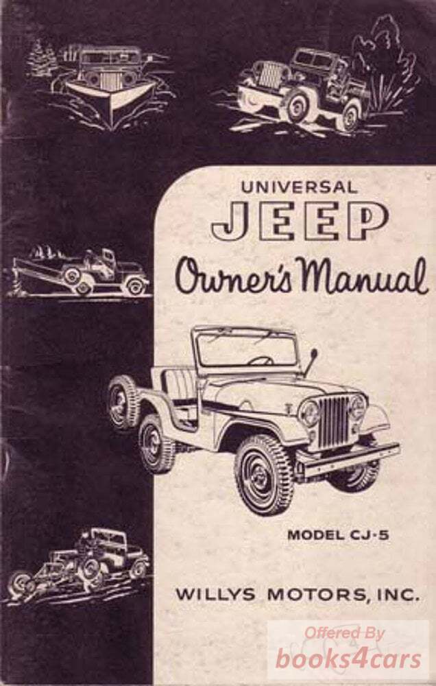 view cover of 1954 Willys Jeep CJ5 Owners Manual BY Willy's