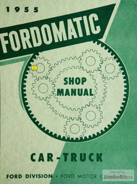view cover of 1955 Fordamatic car-truck service manual by Ford