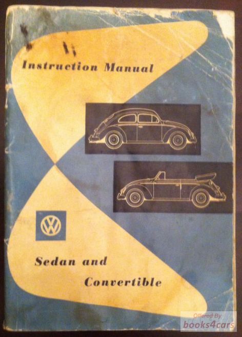 view cover of 1955 Beetle Owners Manual by Volkswagen VW includes Sedan & Convertible