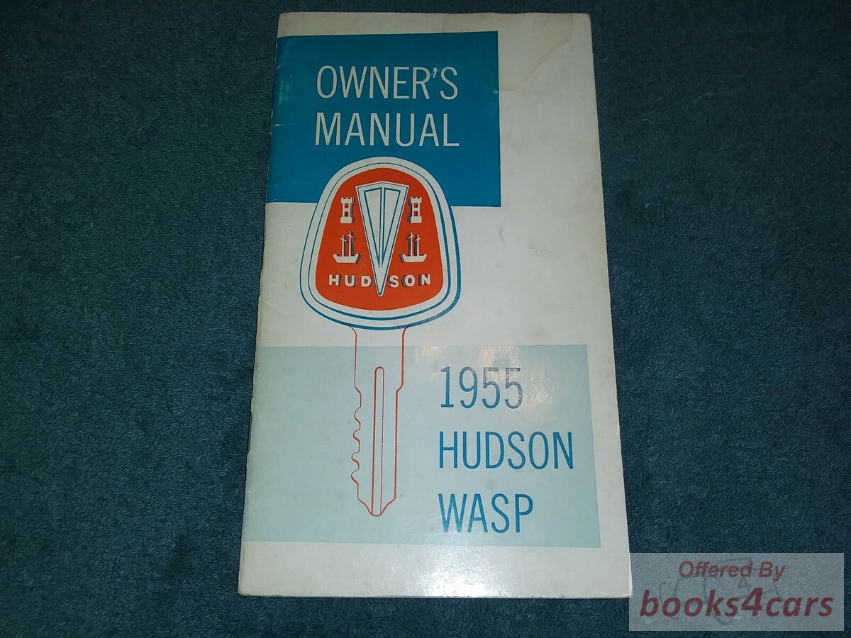 view cover of 1955 Wasp Owners Manual by Hudson