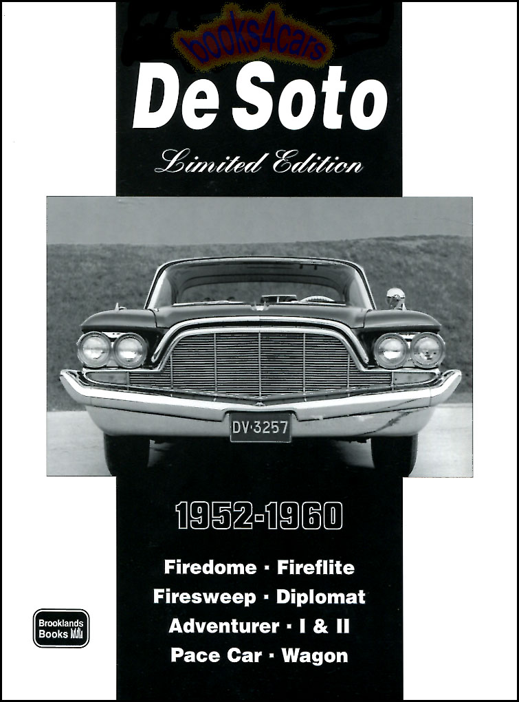 view cover of 1952-1960 Portfolio of articles about DeSoto compiled by Brooklands, 92 pgs.