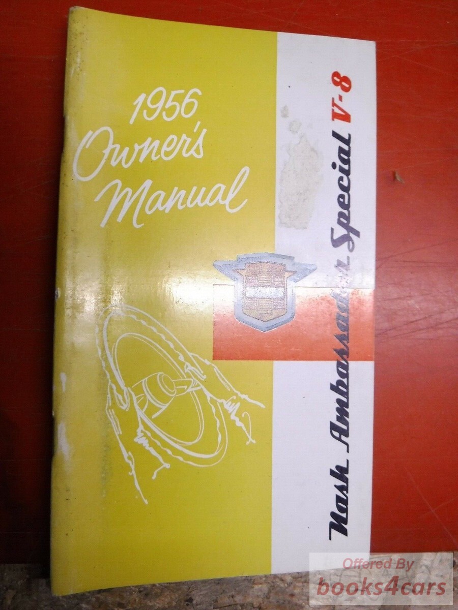 view cover of 1956 Ambassador Owners Manual by Nash