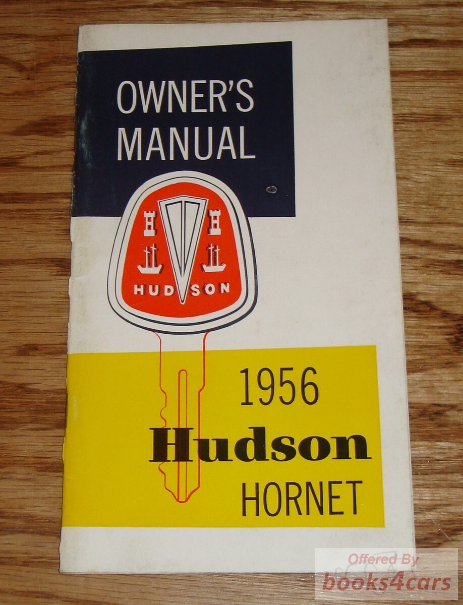 view cover of 1956 Hornet Owners Manual by Hudson