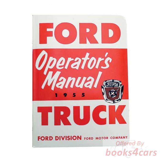 view cover of 1956 Owners manual by Ford Truck 64 pages