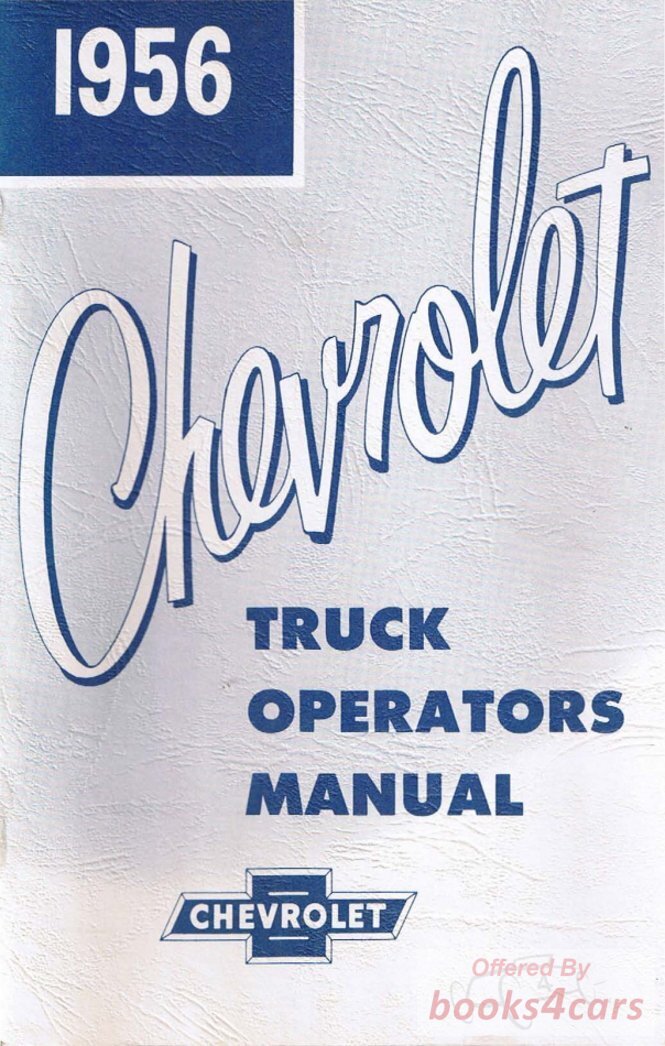 view cover of 1956 Owners manual by Chevy truck