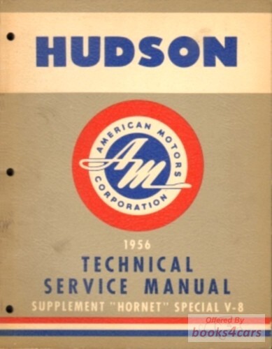 view cover of 1956 Ambassador Special V8 shop service repair manual supplement by Nash (also Hudson Hornet)