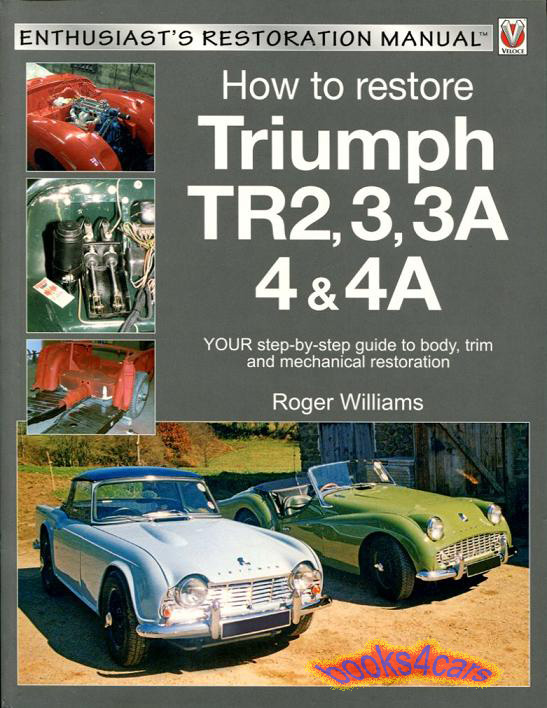 view cover of How to Restore TR2 TR3 TR3A Tr4 4a Triumph: 208 pages by Roger Williams for TR 2 3 & 3A 4 4A
