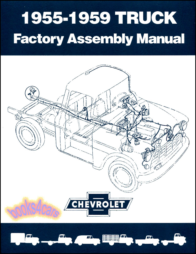 view cover of 1955-1959 Assembly manual by Chevrolet & GMC trucks light medium heavy all models