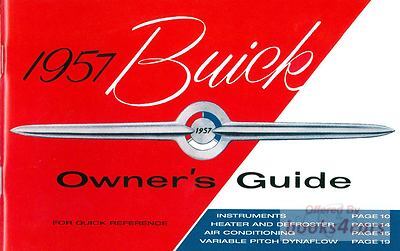 view cover of 1957 Buick Owner's Manual by Buick