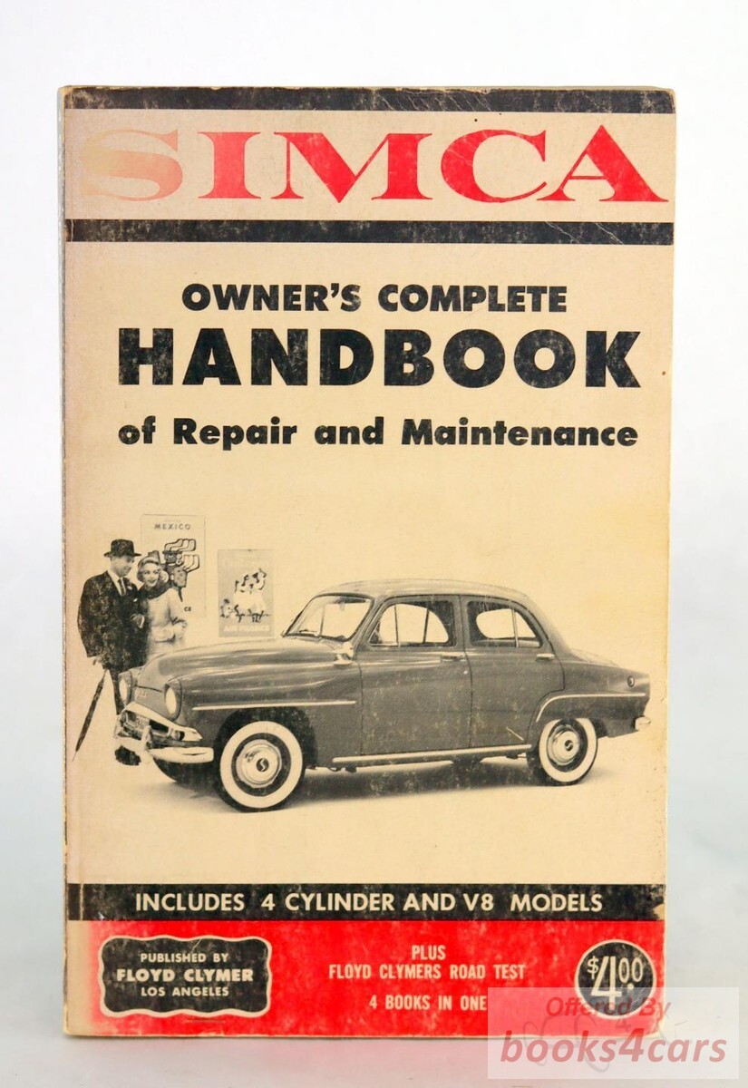 view cover of Simca Owners Handbook of Repair and Maintenance by Clymer