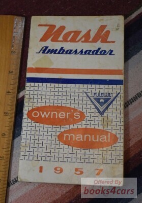 view cover of 1957 Ambassador Owners manual by Nash