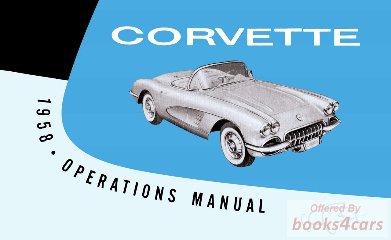 view cover of 1958 Corvette Owners Manual by Chevrolet