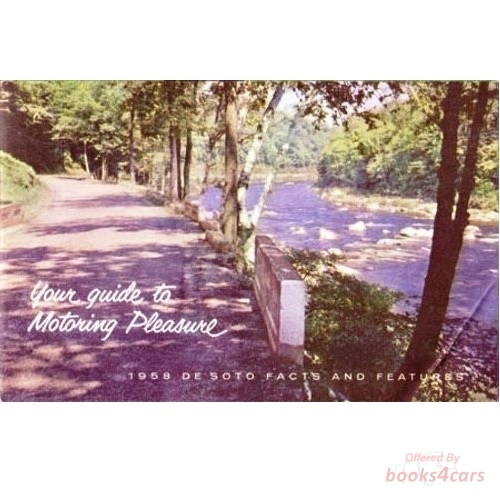 view cover of 1958 Firesweep Owners Manual by De Soto